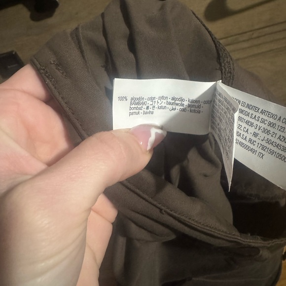 NWT ZARA Women’s Relaxed Cargo Pants - Brown - Picture 4 of 4